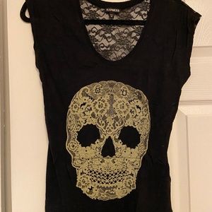 Express Lace Back Top